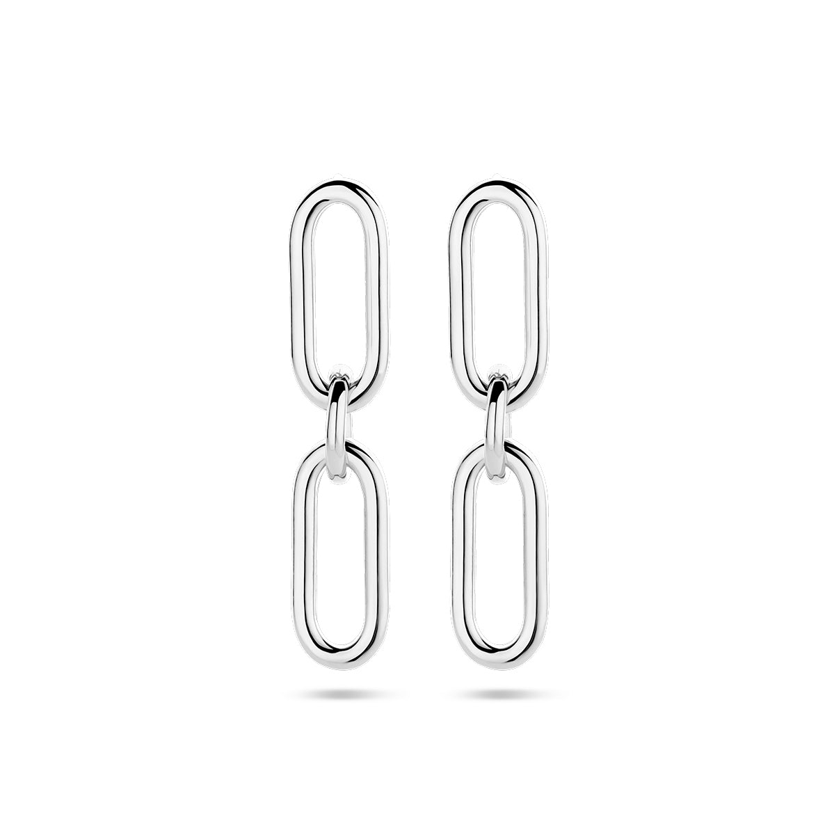 Oorhangers paperclip ronde buis zilver gerhodineerd