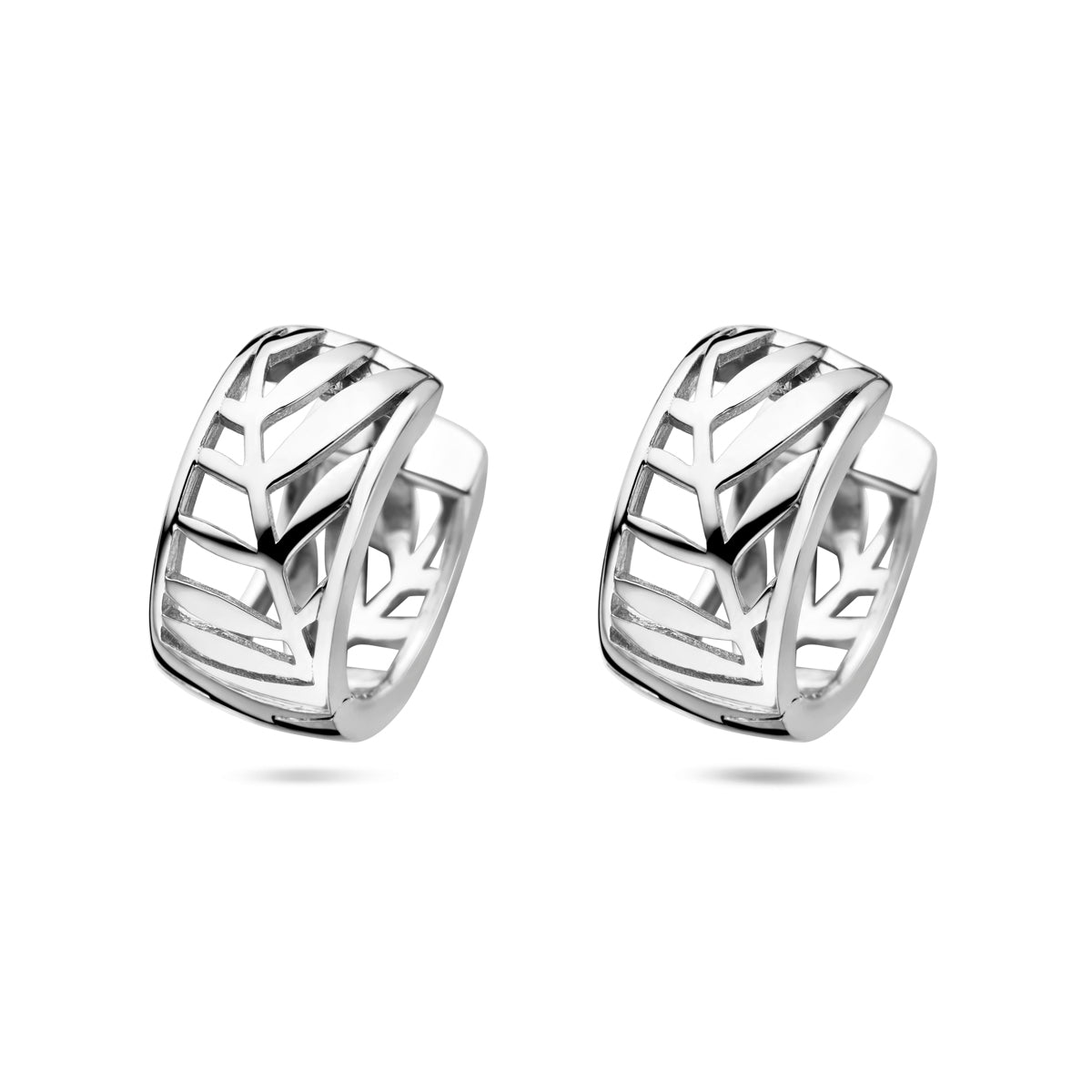 Klapoorringen zilver gerhodineerd