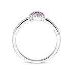 Ring lieveheersbeestje zirkonia zilver gerhodineerd