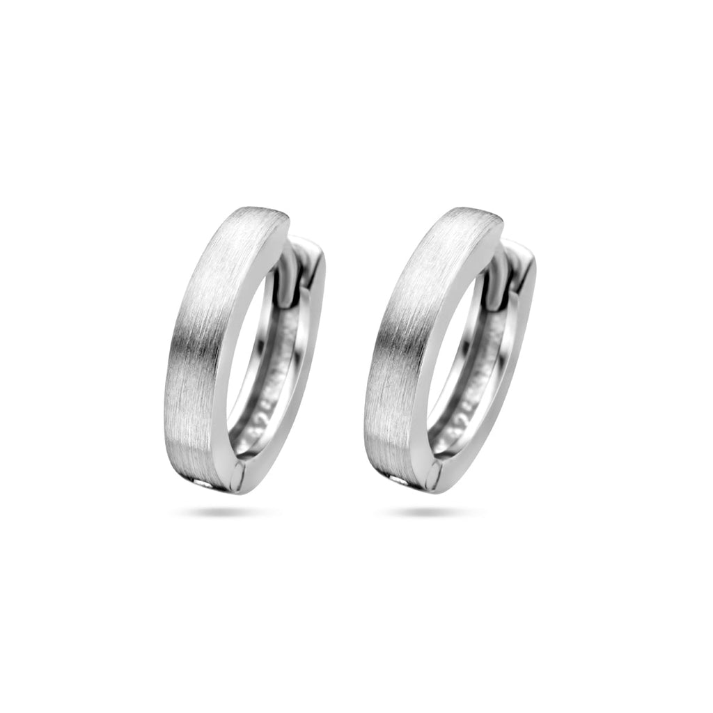 Klapoorringen vlak 2,5 mm poli/mat zilver gerhodineerd