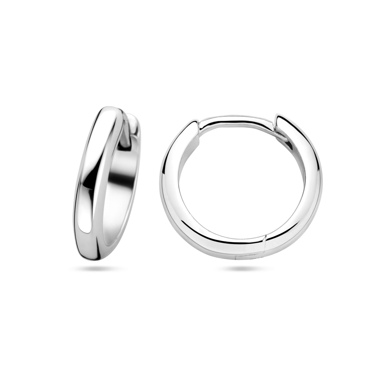 Klapoorringen 3,0 mm halfronde buis zilver gerhodineerd