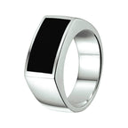 Ring onyx zilver gerhodineerd