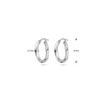 Oorringen gedraaid 2,0 mm zilver gerhodineerd