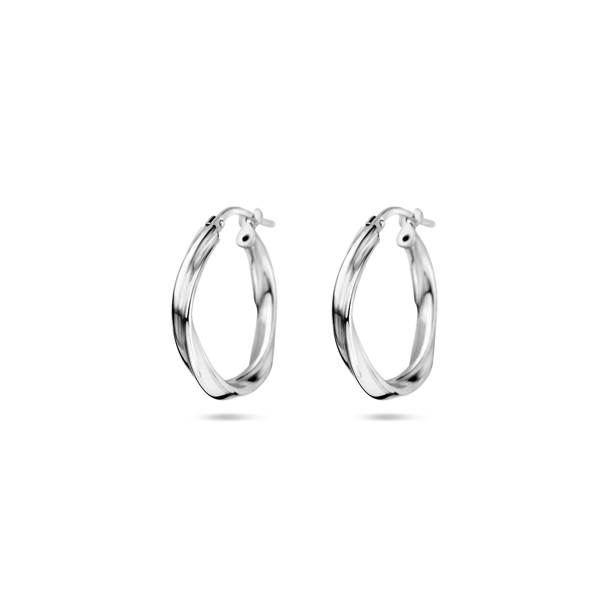 Oorringen gedraaid 2,0 mm zilver gerhodineerd