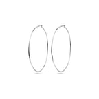 Oorringen ronde buis 1,5 mm zilver gerhodineerd