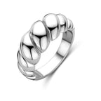 Ring gedraaid zilver gerhodineerd