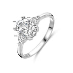 Ring trilogie zirkonia zilver gerhodineerd