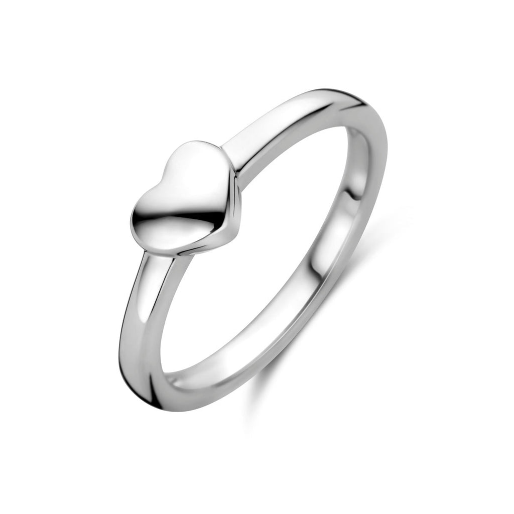 Ring hart zilver gerhodineerd