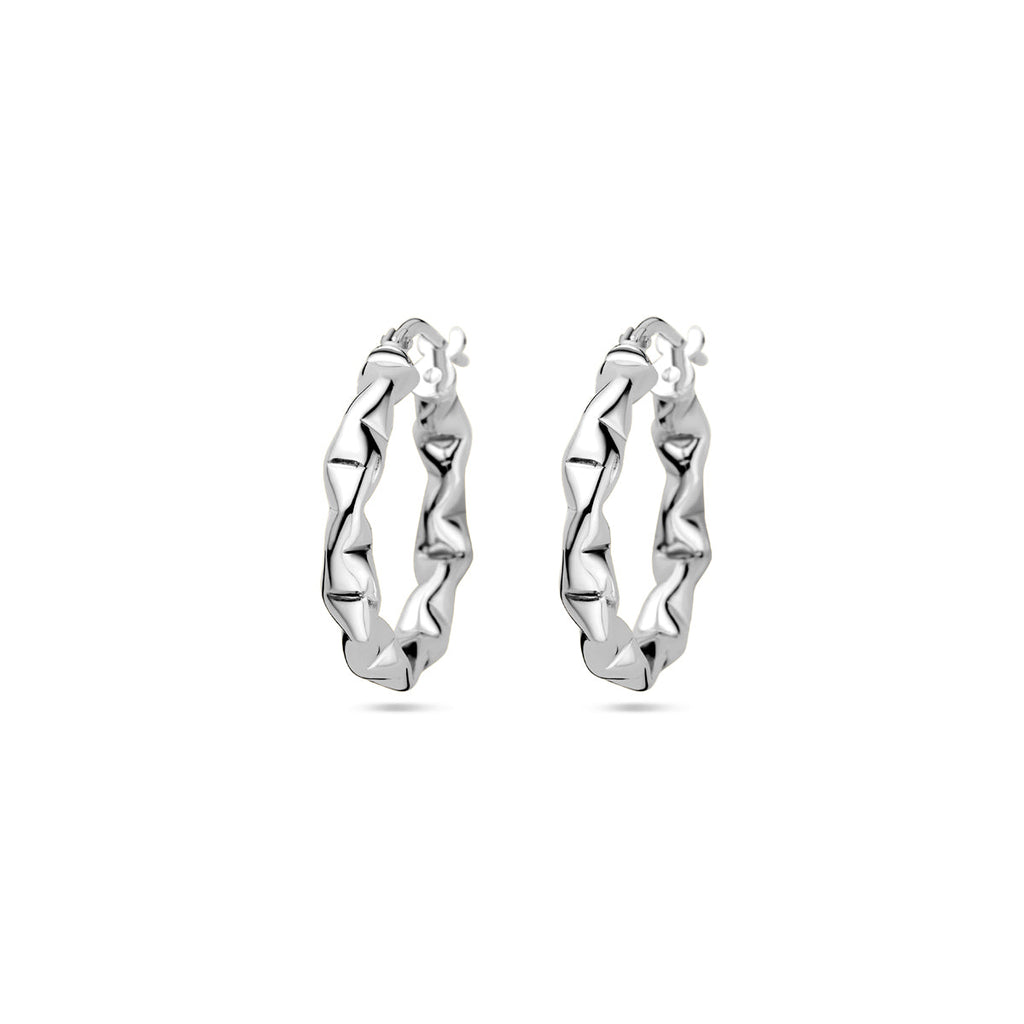 Oorringen zilver gerhodineerd