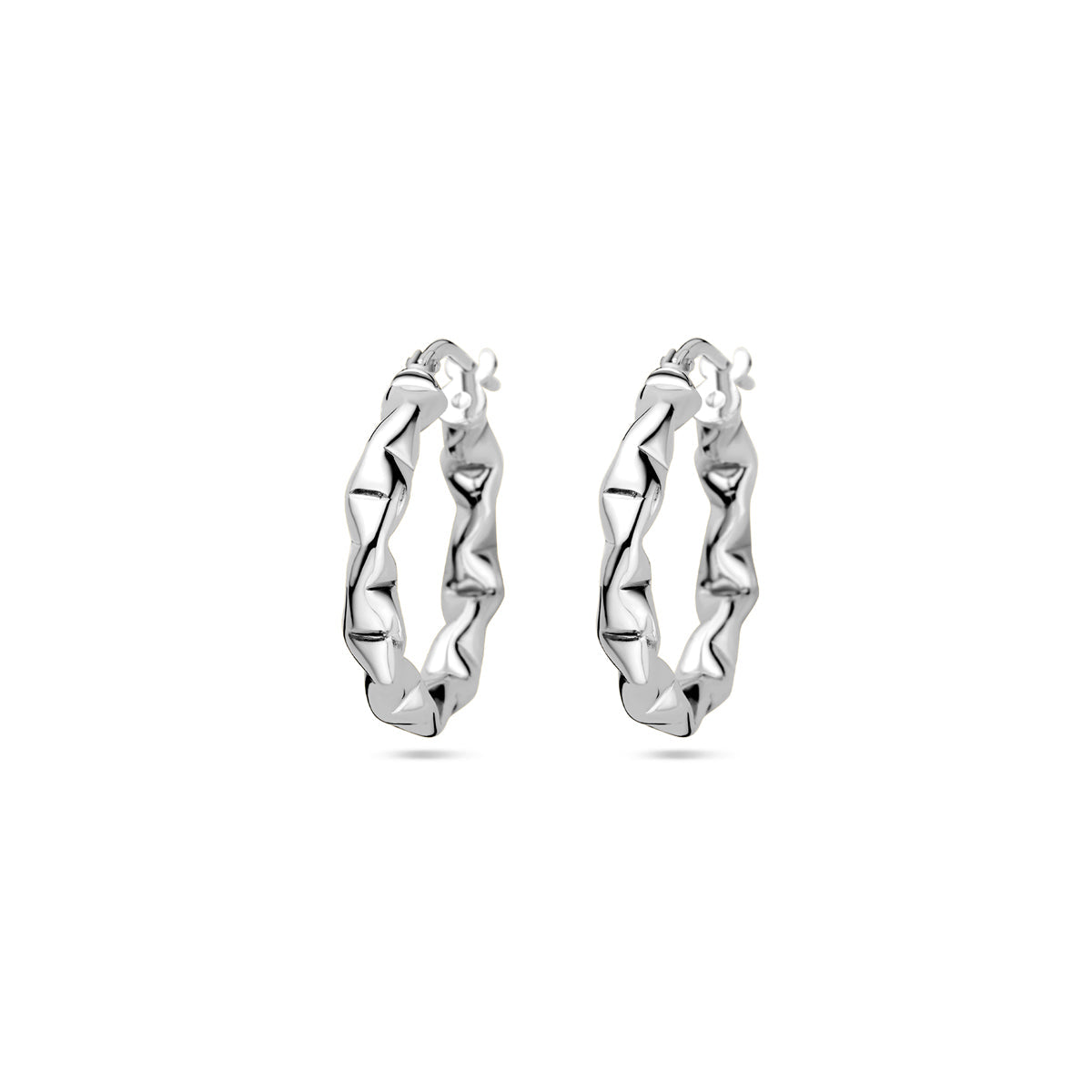 Oorringen zilver gerhodineerd