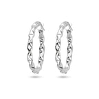 Oorringen zilver gerhodineerd