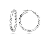 Oorringen zilver gerhodineerd