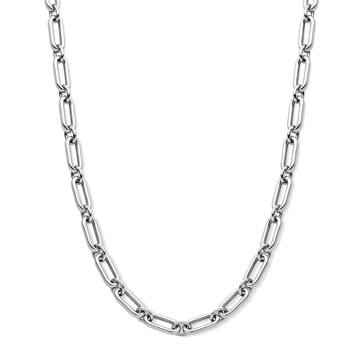 Collier 8 mm 43 + 4 cm zilver gerhodineerd