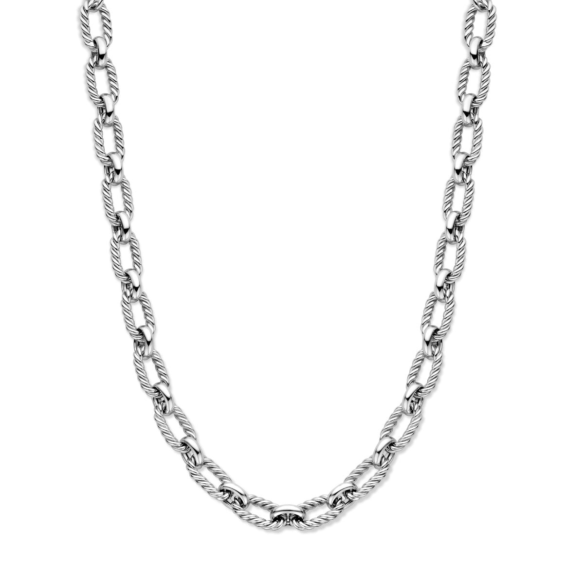 Collier 10,8 mm 43 + 3 cm zilver gerhodineerd