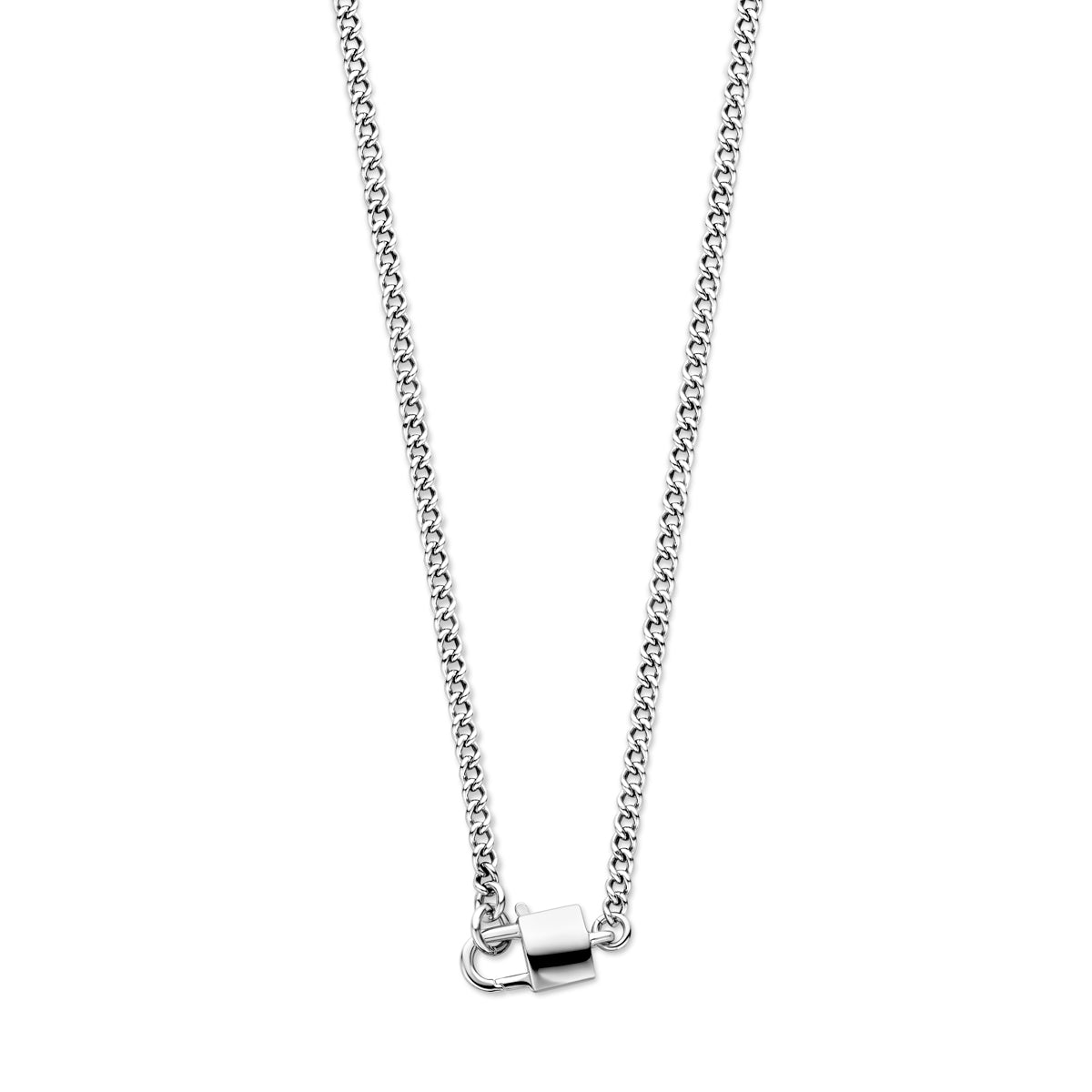 Collier slot 3,0 mm 45 cm zilver gerhodineerd
