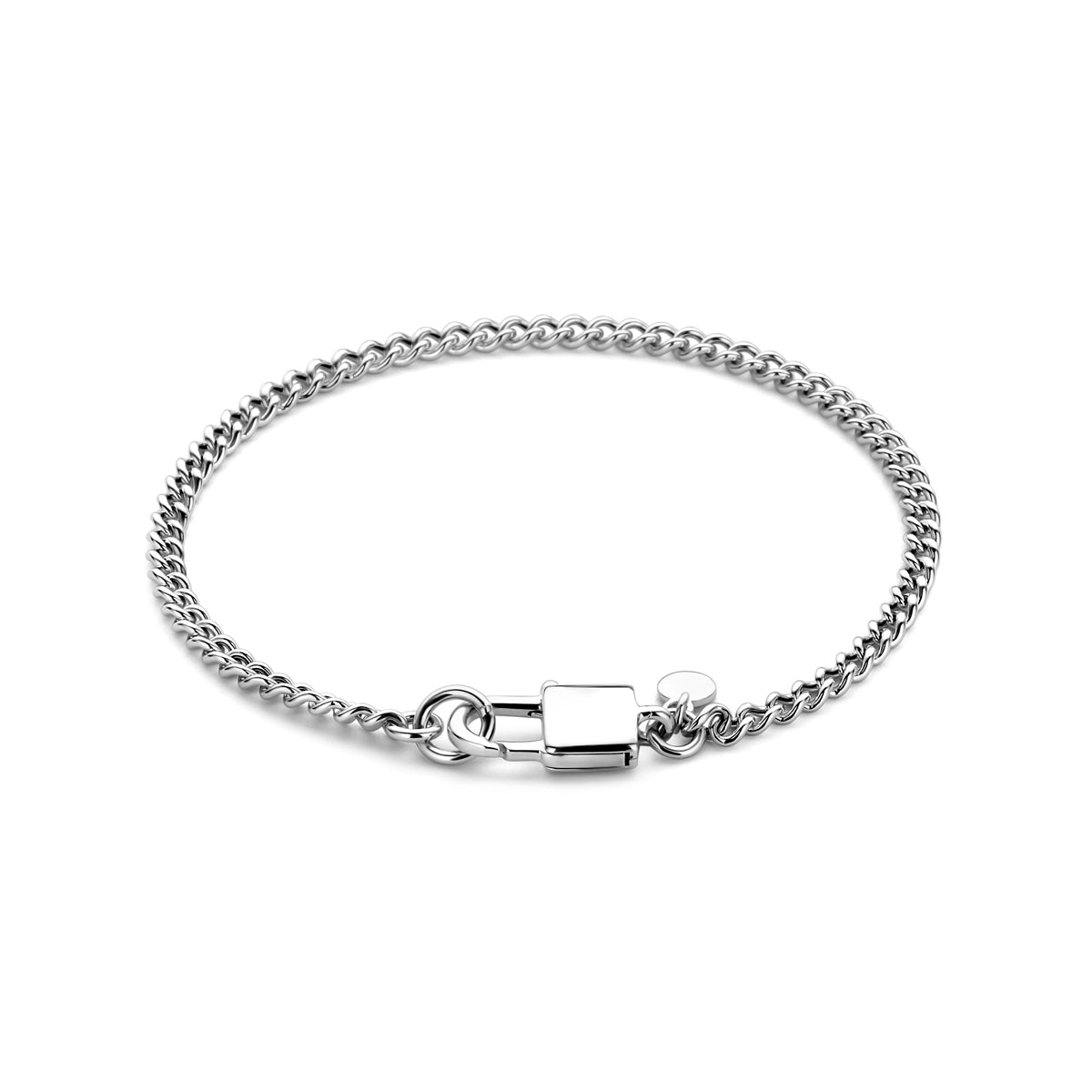 Armband slot 17,5 cm zilver gerhodineerd