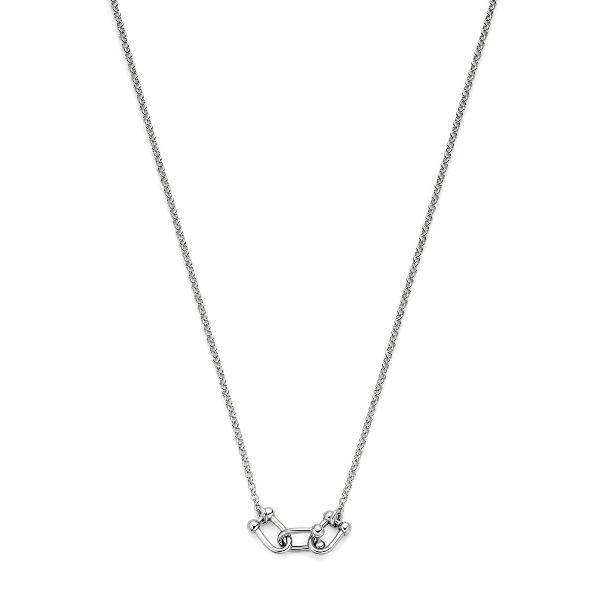 Collier 42 cm zilver gerhodineerd
