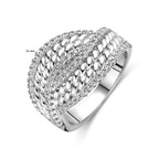 Ring zirkonia zilver gerhodineerd