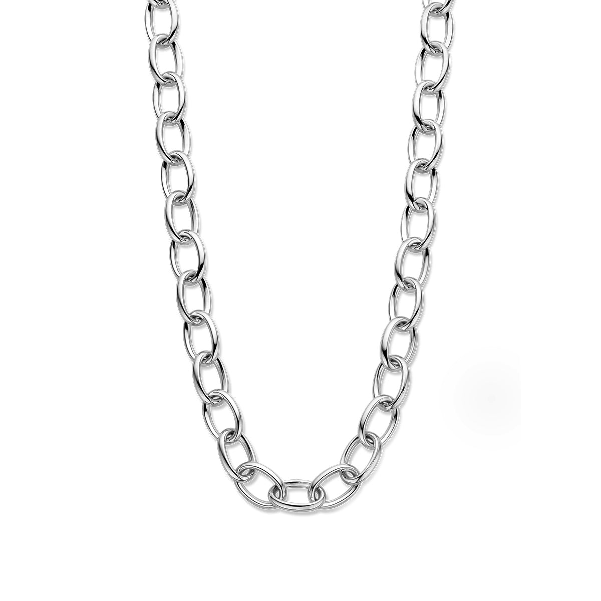 Collier anker 11,5 mm 50 cm zilver gerhodineerd