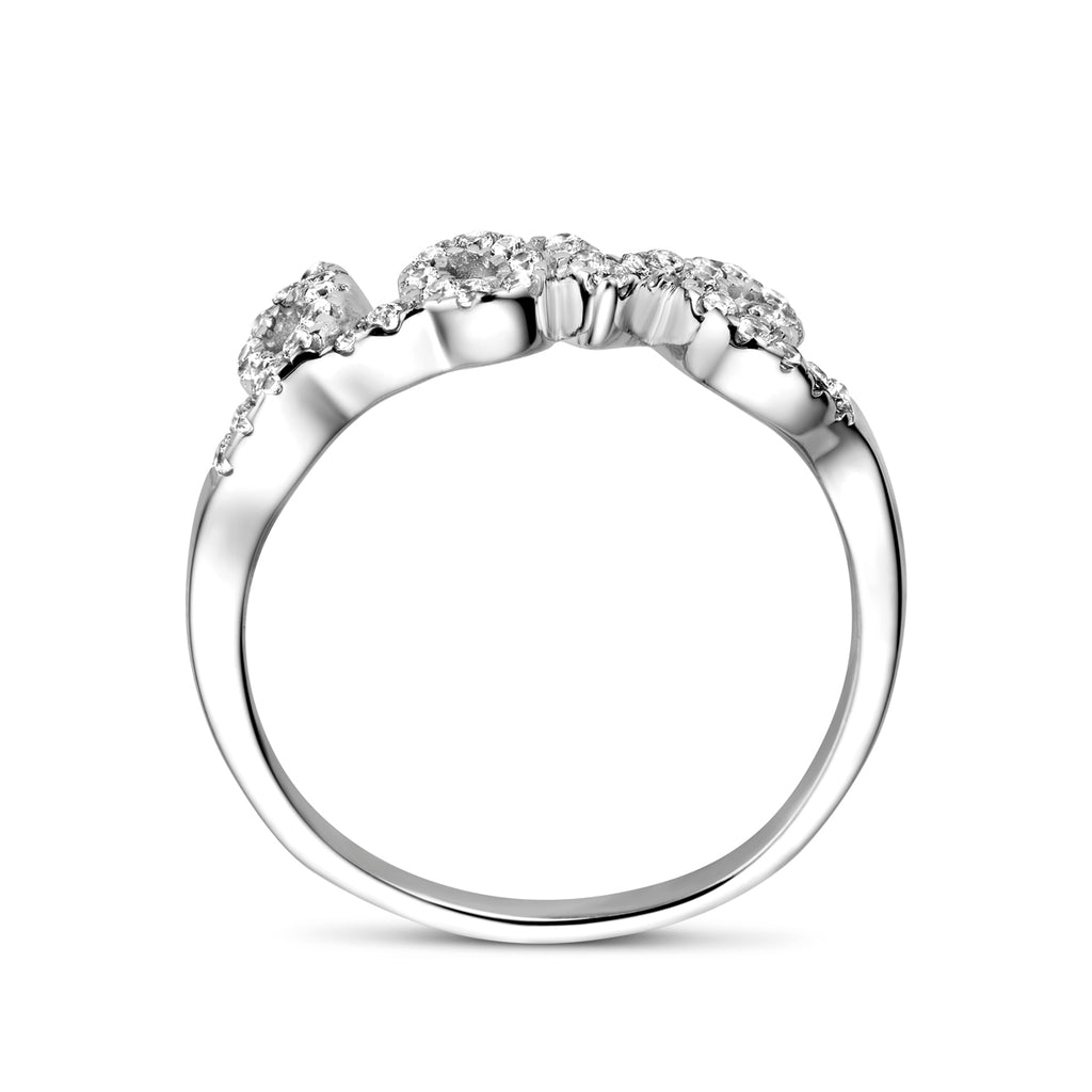 Ring love zirkonia zilver gerhodineerd