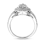 Ring hart zirkonia zilver gerhodineerd