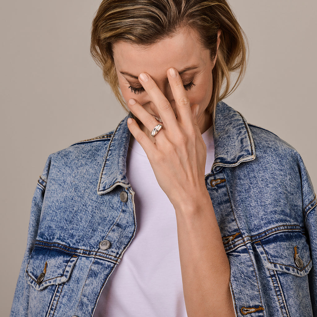 Ring zilver gerhodineerd