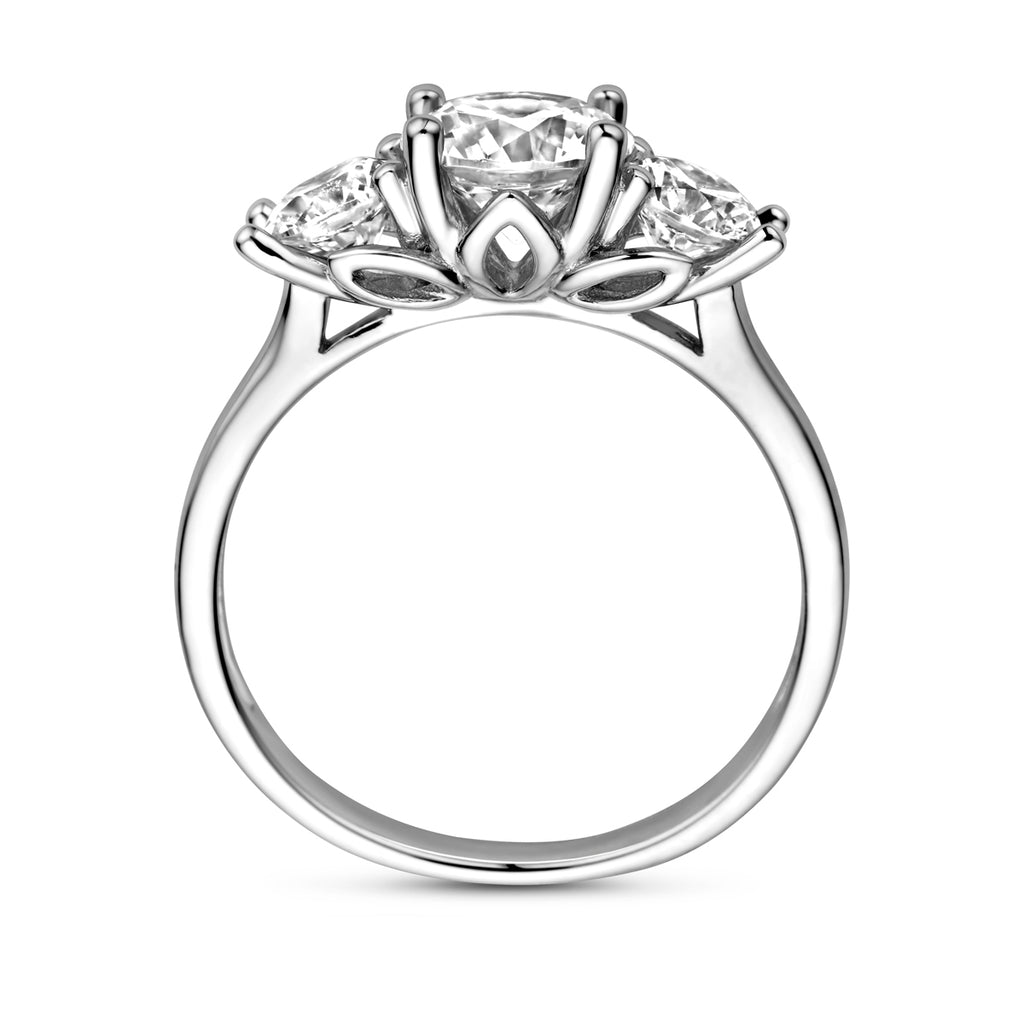 Ring zirkonia zilver gerhodineerd