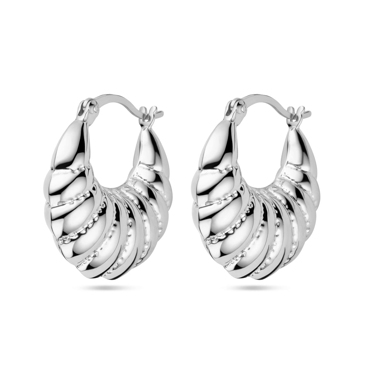 Oorringen zilver gerhodineerd