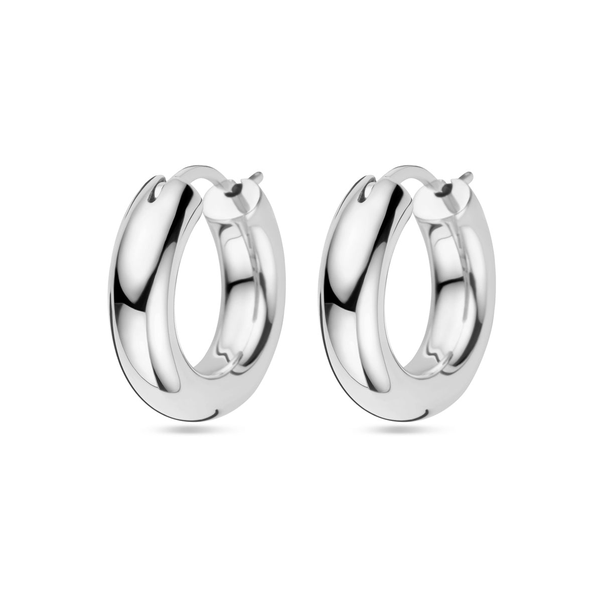 Oorringen zilver gerhodineerd