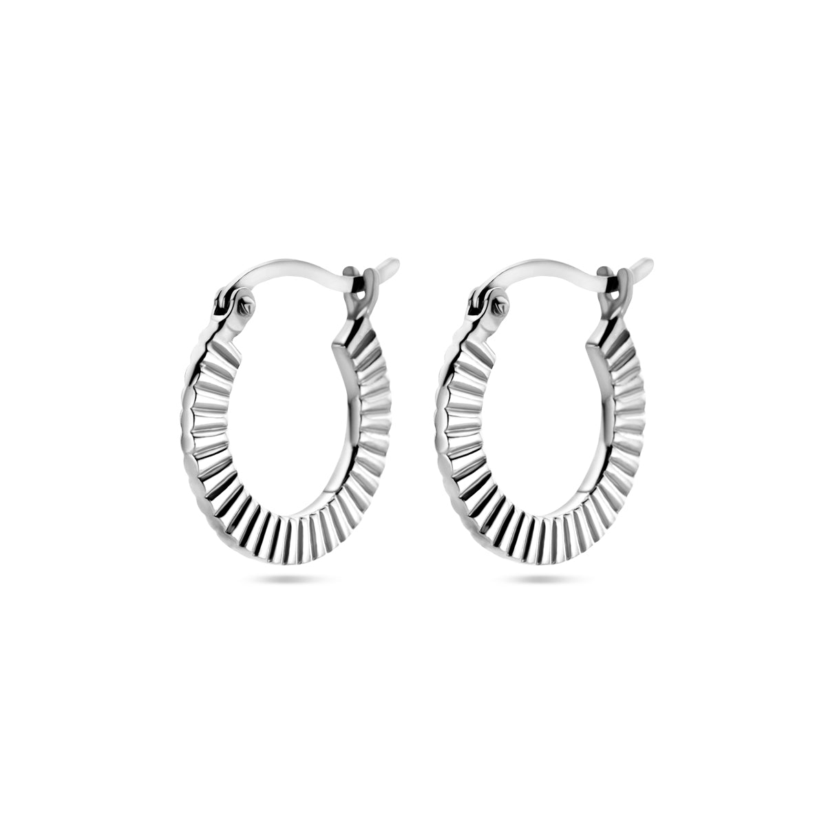 Oorringen zilver gerhodineerd