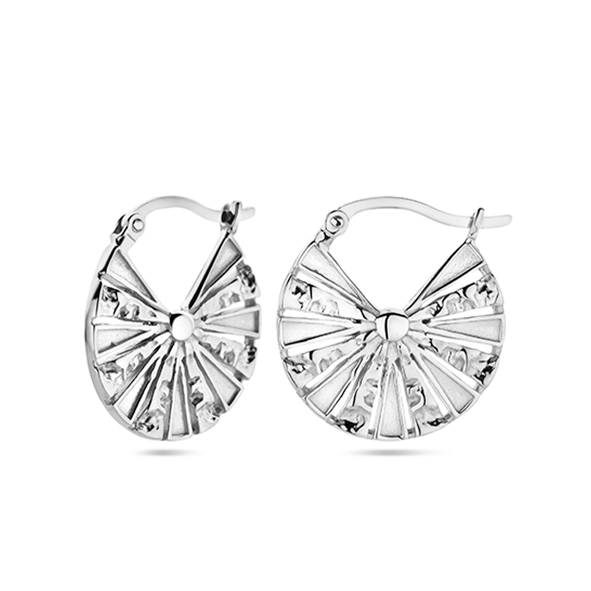 Oorringen zilver gerhodineerd