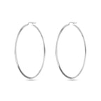 Oorringen gediamanteerd zilver gerhodineerd