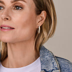 Oorringen poli/mat zilver gerhodineerd