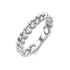 Ring schakel zilver gerhodineerd