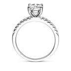 Ring  zirkonia zilver gerhodineerd