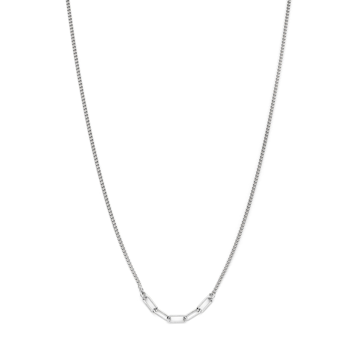Collier 3,6 mm 40 + 5 cm zilver gerhodineerd