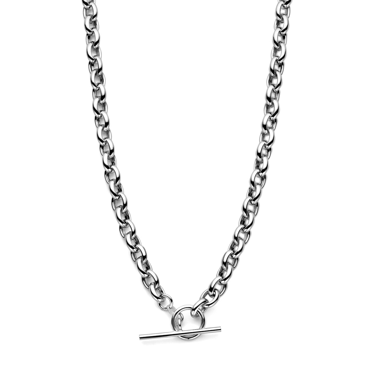 Collier anker 7,0 mm 45 cm kapittelslot zilver gerhodineerd