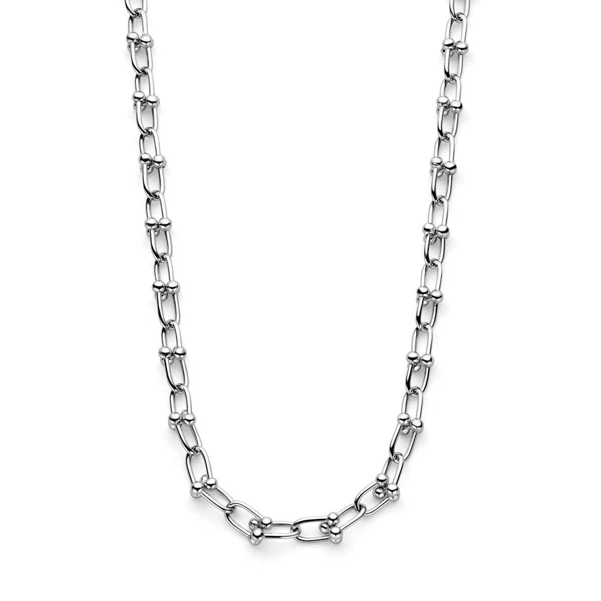 Collier 9,0 mm 45 cm zilver gerhodineerd