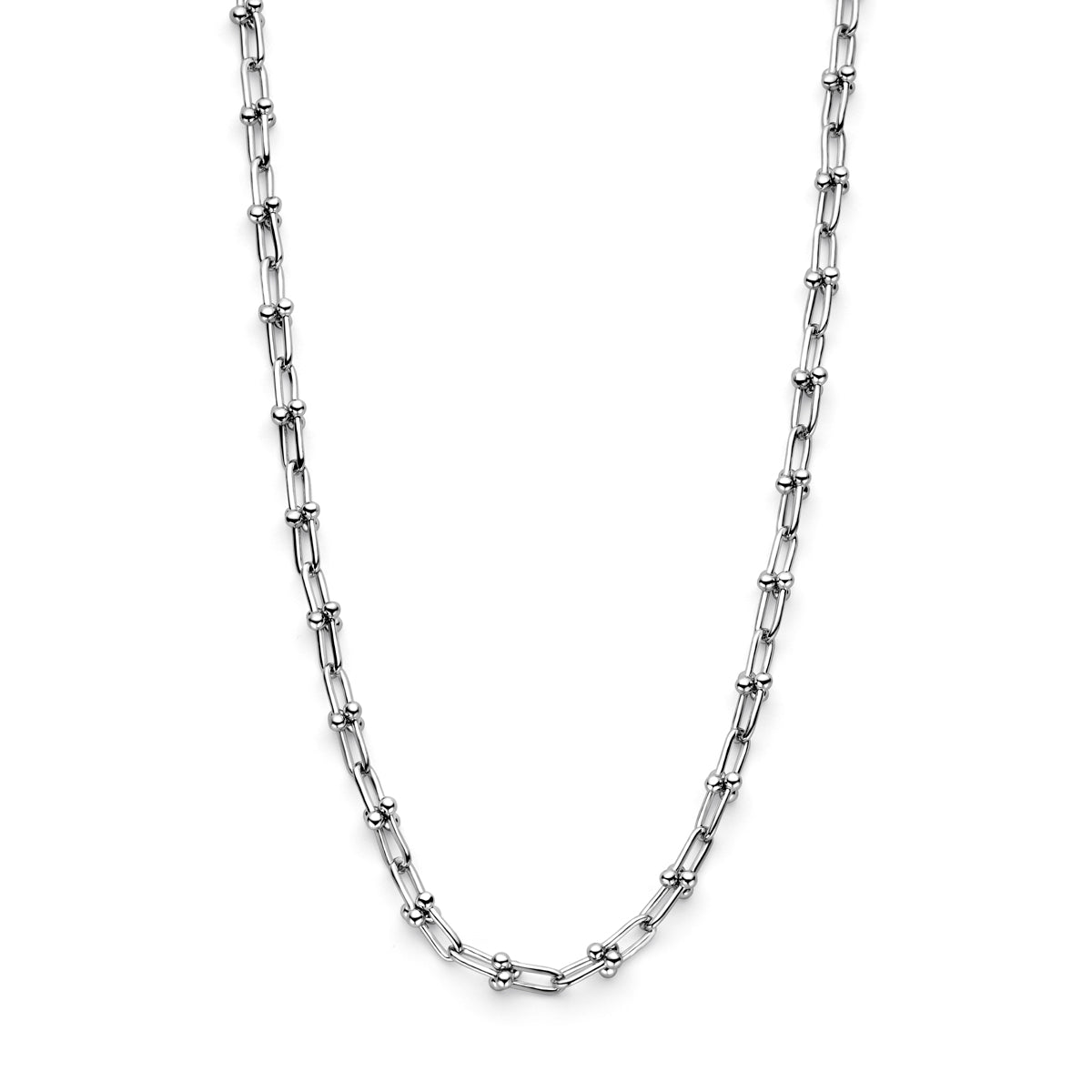 Collier 6,5 mm 43 cm zilver gerhodineerd