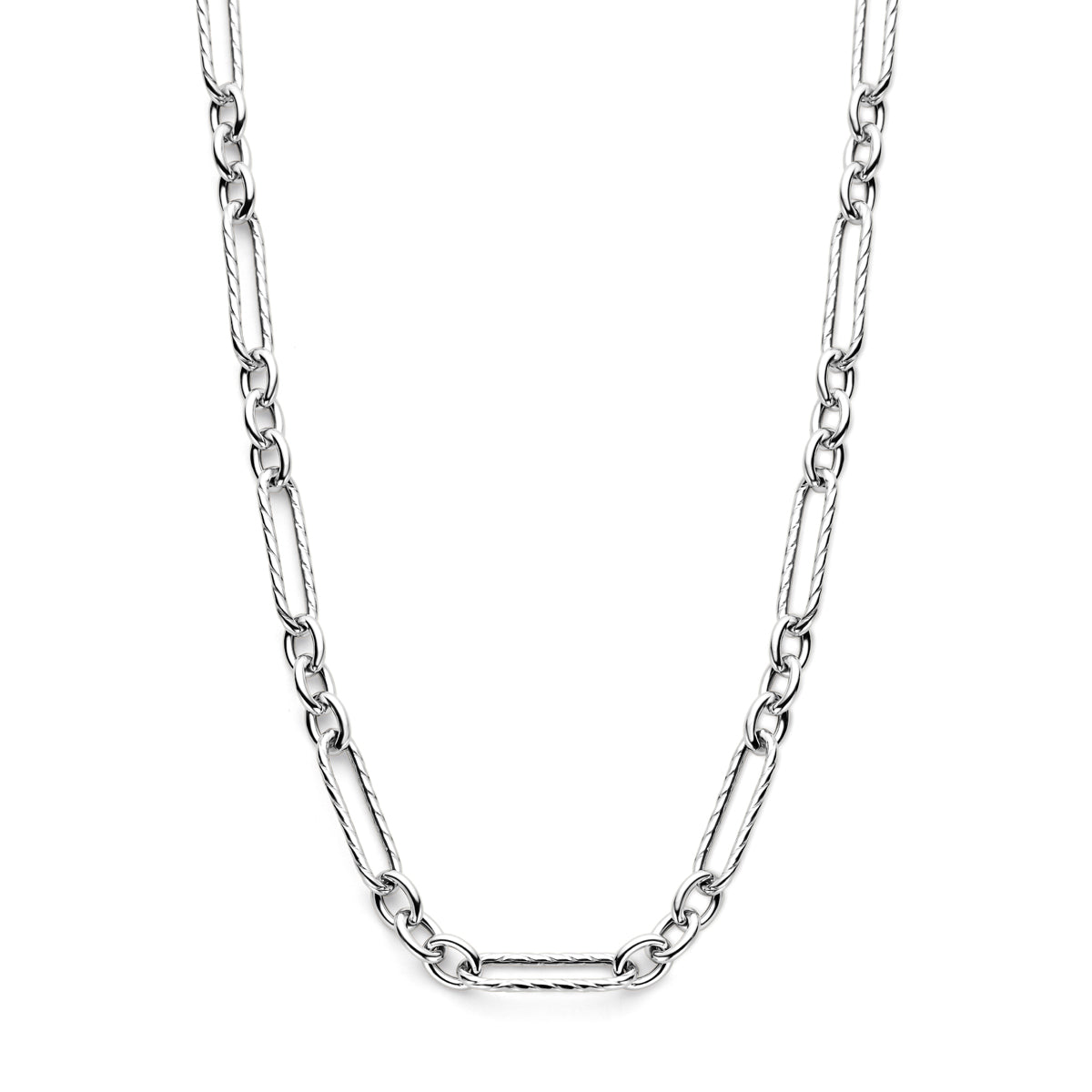 Collier 7,5 mm 43 + 5 cm zilver gerhodineerd