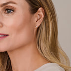 Oorknoppen zirkonia zilver gerhodineerd