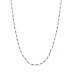 Collier parels zilver gerhodineerd