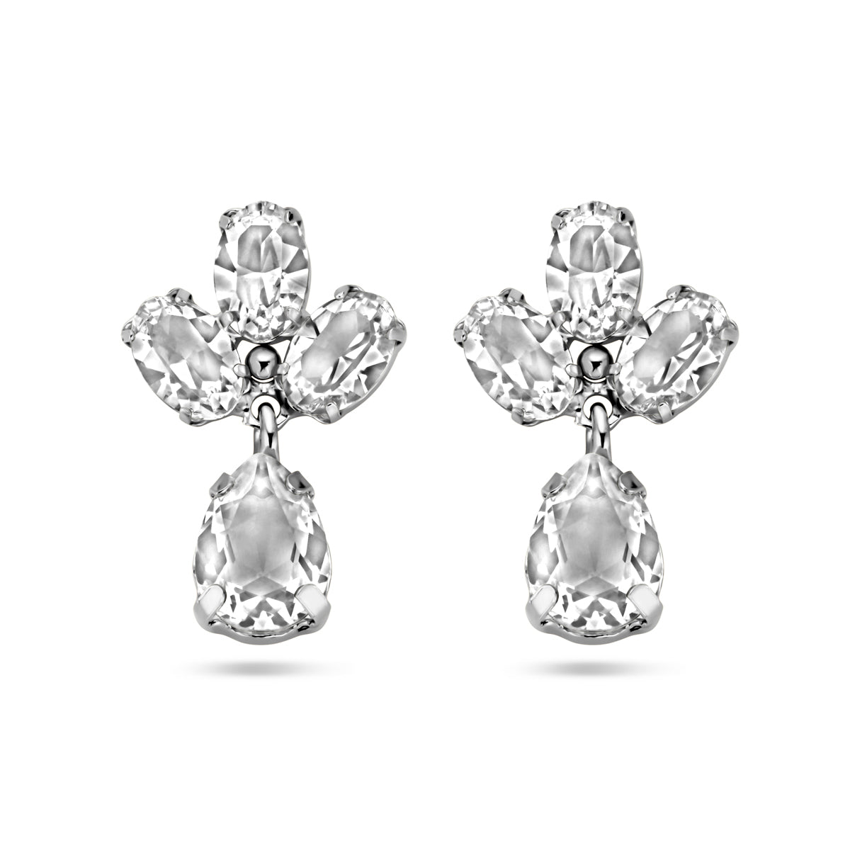 Oorhangers swarovski zilver gerhodineerd