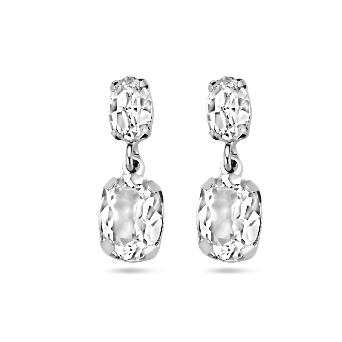 Oorhangers swarovski zilver gerhodineerd