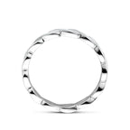 Ring wit emaille zilver gerhodineerd