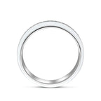 Ring wit emaille en zirkonia zilver gerhodineerd