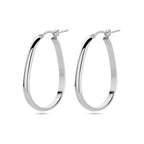 Oorringen zilver gerhodineerd