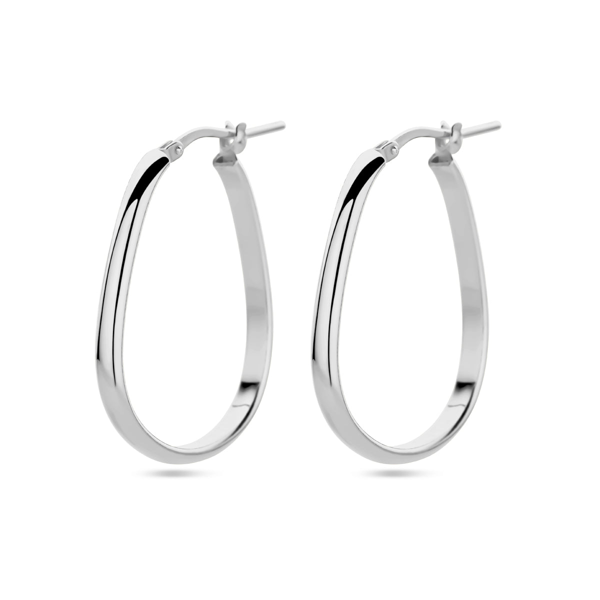 Oorringen zilver gerhodineerd