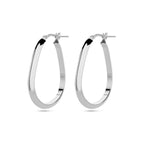 Oorringen zilver gerhodineerd