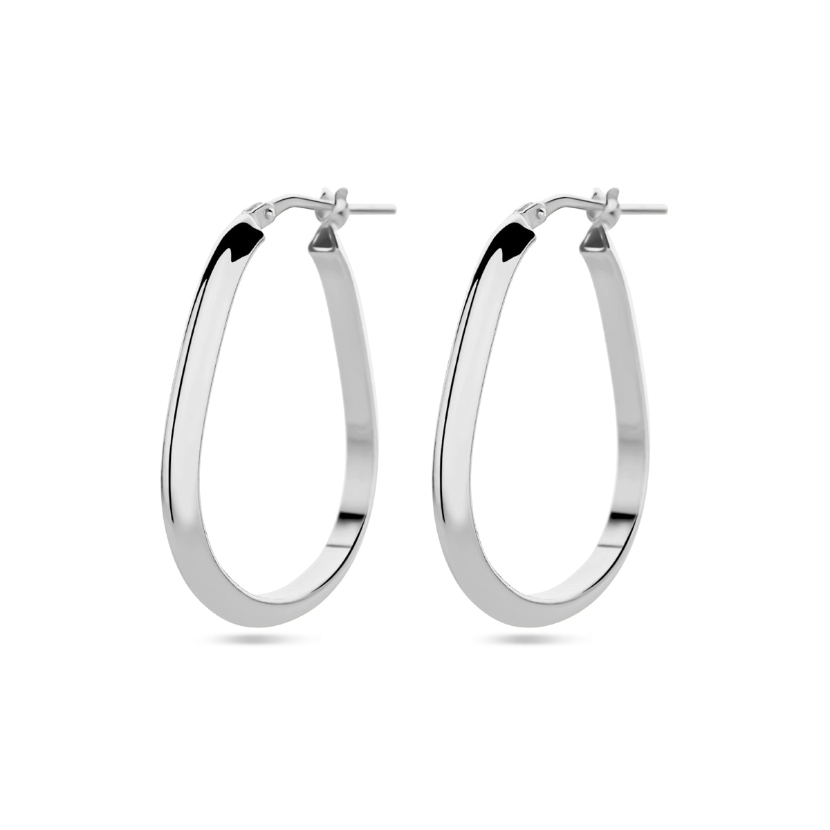 Oorringen zilver gerhodineerd